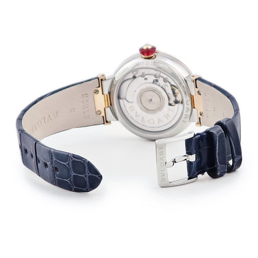 腕時計 ブルガリ BVLGARI ルチェア LU33WSPGLD/11 102638 自動巻き レディース OH済 K18PG×SS コンビ 純正ダイヤ ホワイト シェル