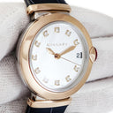 腕時計 ブルガリ BVLGARI ルチェア LU33WSPGLD/11 102638 自動巻き レディース OH済 K18PG×SS コンビ 純正ダイヤ ホワイト シェル