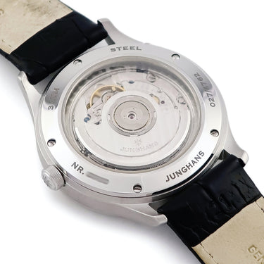 腕時計 ユンハンス JUNGHANS アタッシェ アジェンダ 027/4762.00 自動巻き メンズ ブラック デイデイト パワーリザーブインジケーター