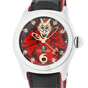 腕時計 コルム CORUM バブル ルシファー 082.340.20 自動巻き メンズ OH済 レッド ブラック 堕天使 トライデント ドーム 限定