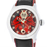 腕時計 コルム CORUM バブル ルシファー 082.340.20 自動巻き メンズ OH済 レッド ブラック 堕天使 トライデント ドーム 限定