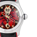 腕時計 コルム CORUM バブル ルシファー 082.340.20 自動巻き メンズ OH済 レッド ブラック 堕天使 トライデント ドーム 限定