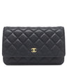 シャネル CHANEL マトラッセ チェーンウォレット ブラック ラムスキン チェーンウォレット ゴールド金具 黒