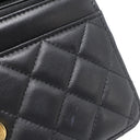 シャネル CHANEL マトラッセ チェーンウォレット ブラック ラムスキン チェーンウォレット ゴールド金具 黒