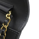 シャネル CHANEL マトラッセ チェーンウォレット ブラック ラムスキン チェーンウォレット ゴールド金具 黒