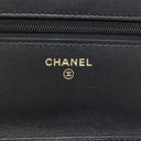 シャネル CHANEL マトラッセ チェーンウォレット ブラック ラムスキン チェーンウォレット ゴールド金具 黒