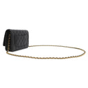 シャネル CHANEL マトラッセ チェーンウォレット ブラック ラムスキン チェーンウォレット ゴールド金具 黒