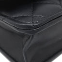 シャネル CHANEL マトラッセ チェーンウォレット ブラック ラムスキン チェーンウォレット ゴールド金具 黒