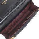 シャネル CHANEL マトラッセ チェーンウォレット ブラック ラムスキン チェーンウォレット ゴールド金具 黒