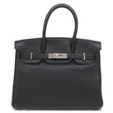 エルメス HERMES バーキン30 ブラック トゴ ハンドバッグ シルバー金具 黒