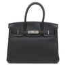 エルメス HERMES バーキン30 ブラック トゴ ハンドバッグ シルバー金具 黒