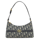 クリスチャン・ディオール Christian Dior 30 モンテーニュ ホーボー S2381UTZQ_M928 ネイビー コットン カーフ テクニカルファブリック ハンドバッグ ゴールド金具 ディオールオブリーク