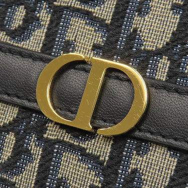 クリスチャン・ディオール Christian Dior 30 モンテーニュ ホーボー S2381UTZQ_M928 ネイビー コットン カーフ テクニカルファブリック ハンドバッグ ゴールド金具 ディオールオブリーク