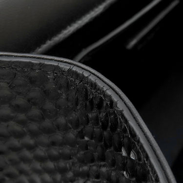 サンローラン SAINT LAURENT ケイト チェーンショルダー ブラック パイソン ショルダーバッグ シルバー金具 モノグラム カサンドラ 黒 肩掛け