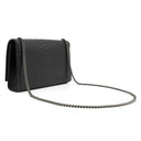 サンローラン SAINT LAURENT ケイト チェーンショルダー ブラック パイソン ショルダーバッグ シルバー金具 モノグラム カサンドラ 黒 肩掛け