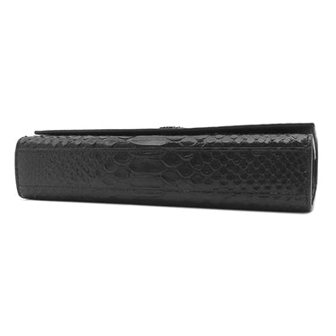 サンローラン SAINT LAURENT ケイト チェーンショルダー ブラック パイソン ショルダーバッグ シルバー金具 モノグラム カサンドラ 黒 肩掛け