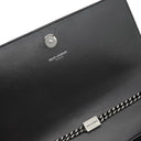 サンローラン SAINT LAURENT ケイト チェーンショルダー ブラック パイソン ショルダーバッグ シルバー金具 モノグラム カサンドラ 黒 肩掛け