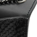 サンローラン SAINT LAURENT ケイト チェーンショルダー ブラック パイソン ショルダーバッグ シルバー金具 モノグラム カサンドラ 黒 肩掛け