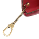 グッチ GUCCI GGマーモント Vステッチ 498127 レッド レザー コインケース ヴィンテージ金具 ハート キルティング キーケース