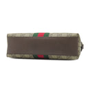 グッチ GUCCI GGショルダーバッグ 499621 ベージュ×エボニー レザー GGスプリームキャンバス ショルダーバッグ ゴールド金具 茶 緑 赤 シェリーライン