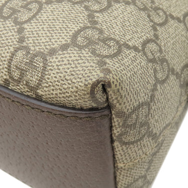 グッチ GUCCI GGショルダーバッグ 499621 ベージュ×エボニー レザー GGスプリームキャンバス ショルダーバッグ ゴールド金具 茶 緑 赤 シェリーライン