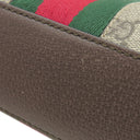 グッチ GUCCI GGショルダーバッグ 499621 ベージュ×エボニー レザー GGスプリームキャンバス ショルダーバッグ ゴールド金具 茶 緑 赤 シェリーライン