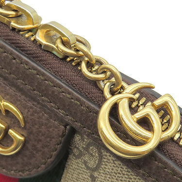 グッチ GUCCI GGショルダーバッグ 499621 ベージュ×エボニー レザー GGスプリームキャンバス ショルダーバッグ ゴールド金具 茶 緑 赤 シェリーライン