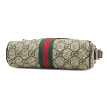グッチ GUCCI GGスプリーム オフィディア ミニバッグ 517350 ベージュ×ブラウン GGスプリームキャンバス レザー ショルダーバッグ ゴールド金具 茶 シェリー