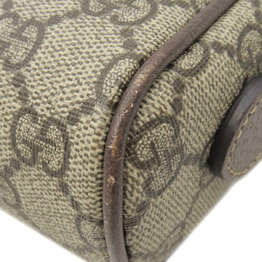 グッチ GUCCI GGスプリーム オフィディア ミニバッグ 517350 ベージュ×ブラウン GGスプリームキャンバス レザー ショルダーバッグ ゴールド金具 茶 シェリー