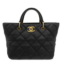 シャネル CHANEL マトラッセ トート ブラック ラムスキン 2WAYバッグ ゴールド金具 黒 ココマーク チェーンショルダー