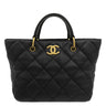 シャネル CHANEL マトラッセ トート ブラック ラムスキン 2WAYバッグ ゴールド金具 黒 ココマーク チェーンショルダー