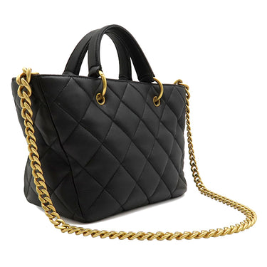 シャネル CHANEL マトラッセ トート ブラック ラムスキン 2WAYバッグ ゴールド金具 黒 ココマーク チェーンショルダー