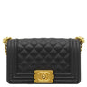 シャネル CHANEL ボーイシャネル スモール チェーンショルダー ブラック キャビアスキン ショルダーバッグ ヴィンテージ金具