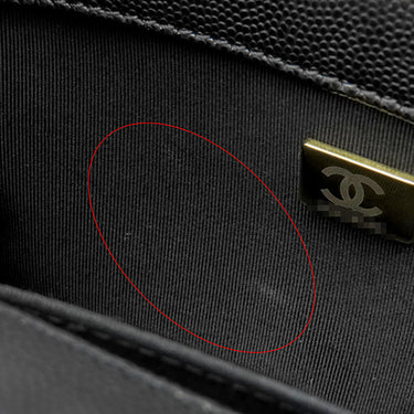 シャネル CHANEL ボーイシャネル スモール チェーンショルダー ブラック キャビアスキン ショルダーバッグ ヴィンテージ金具