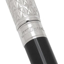 エス・テー・デュポン S.T DUPONT ラインD エタニティ ファイヤーX 425070M ブラック×シルバー 真鍮 ラッカー ボールペン ギヨシエ加工 黒インク 筆記確認済