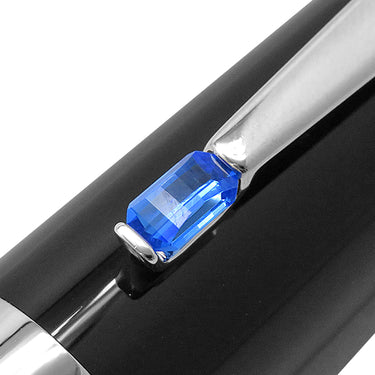 モンブラン Montblanc ボエム ブルー ローラーボール ブラック×シルバー 樹脂系 メタル ボールペン 黒 インク切れ