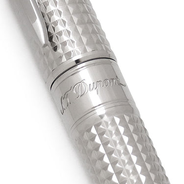 エス・テー・デュポン S.T DUPONT ラインD エタニティ 425014M シルバー 真鍮 ボールペン ギヨシエ 黒インク 筆記確認済 ミディアム