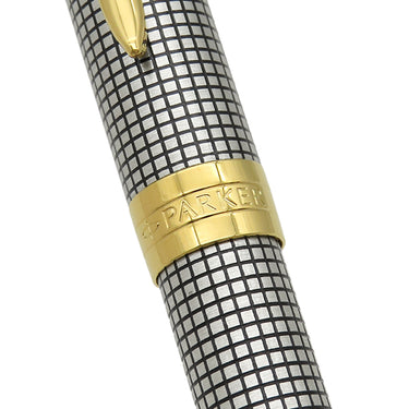 パーカー PARKER ソネット プレミアム シズレGT 1931492 シルバーXゴールド スターリングシルバー GP ボールペン M(中字) 黒インク 筆記確認済 AG925 2011年