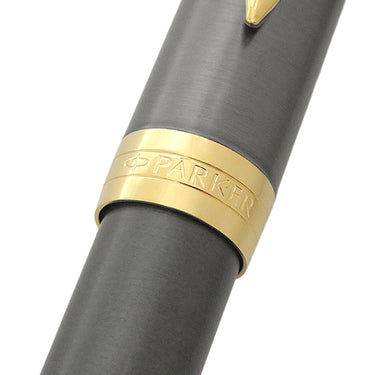 パーカー PARKER ソネット グレイGT 2213781 グレー×ゴールド ステンレススチール ラッカー GP K18(ペン先) 万年筆 F(細字) K18ペン先 カートリッジ/コンバーター両用式