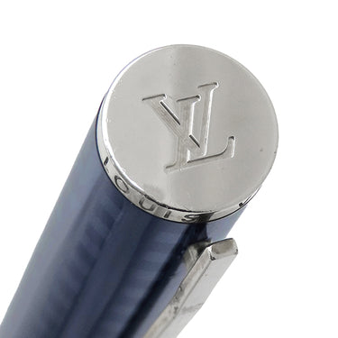 ルイヴィトン LOUIS VUITTON ジェットラック N79155 ネイビー×シルバー メタル ボールペン シルバー金具 紺