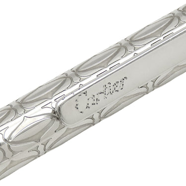 カルティエ Cartier ハッピーバースデー 2C C ドゥ カルティエ シルバー GP ボールペン ロゴ 総柄 黒インク ツイスト式 筆記確認済み