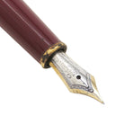 モンブラン Montblanc マイスターシュテュック 144 132445 ボルドー メタル プレシャスレジン K14(ペン先) 万年筆 カートリッジなし イニシャル刻印有り