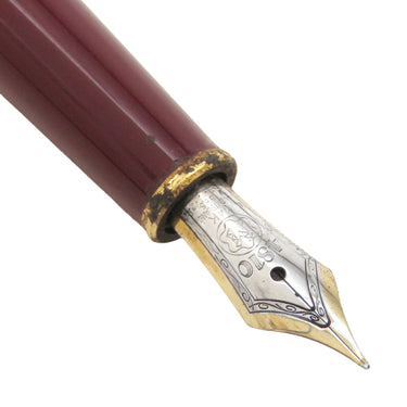 モンブラン Montblanc マイスターシュテュック 144 132445 ボルドー メタル プレシャスレジン K14(ペン先) 万年筆 カートリッジなし イニシャル刻印有り