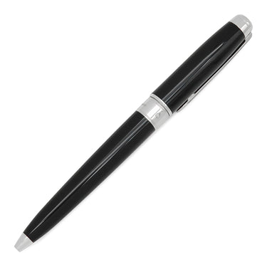 エス・テー・デュポン S.T DUPONT ラインD エタニティ 425220L ブラック×シルバー ラッカー アルミニウム ボールペン 黒インク 筆記確認済み ラージサイズ