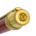 カルティエ Cartier トリニティ ボルドー×ゴールド GP レジン ボールペン 黒インク ツイスト式 筆記確認済み
