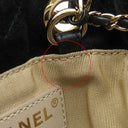 シャネル CHANEL マトラッセ 巾着 ドローストリング ブラック ベルベット ショルダーバッグ ゴールド金具 黒 ココマーク ココボール