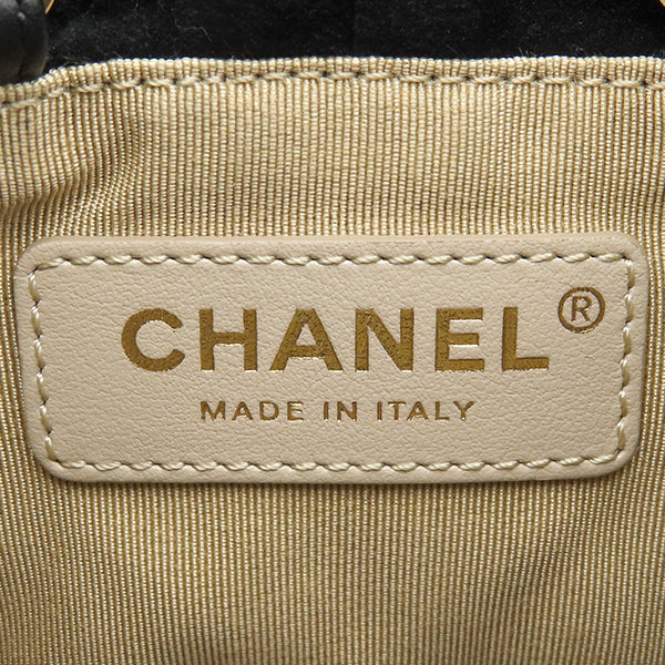 シャネル CHANEL マトラッセ 巾着 ドローストリング ブラック 