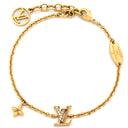 ルイヴィトン LOUIS VUITTON LV アイコニック M00587 ゴールド GP ストラス ブレスレット LVサークル LVイニシャル モノグラム･フラワー