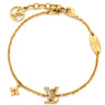 ルイヴィトン LOUIS VUITTON LV アイコニック M00587 ゴールド GP ストラス ブレスレット LVサークル LVイニシャル モノグラム･フラワー