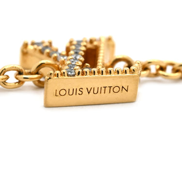 ルイヴィトン LOUIS VUITTON LV アイコニック M00587 ゴールド GP ストラス ブレスレット LVサークル LVイニシャル モノグラム･フラワー